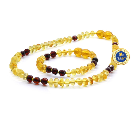 Vòng Hổ phách đeo cổ cho bé Baltic Amber Teething Necklaces Baby 33-35cm