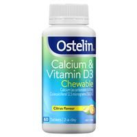 Ostelin Calcium & Vitamin D3 60 Chewable Tablets