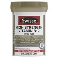 Swisse Ultiboost High Strength Vitamin B12 60 Tablets
