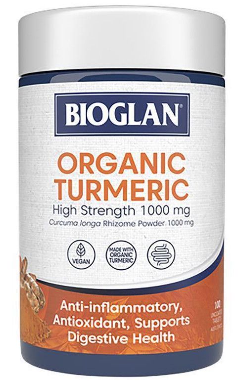 Bioglan Superfoods Organic Turmeric 1000mg 100 Tablets