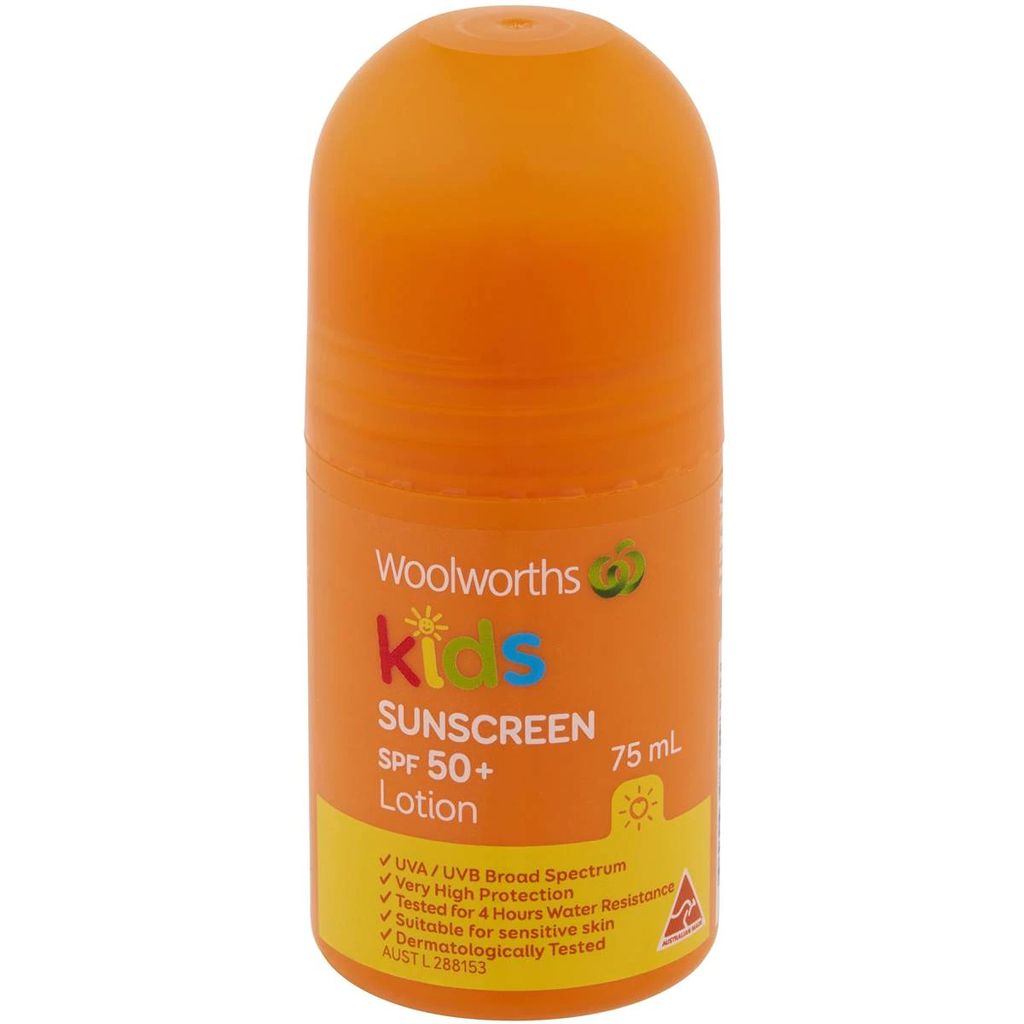 Kem chống nắng trẻ em Woolworths Kids Sunscreen SPF 50+ Roll On 75ml