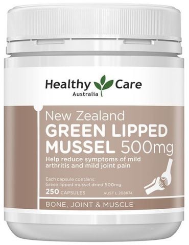 Healthy Care New Zealand Green Lipped Mussel 250 Capsules