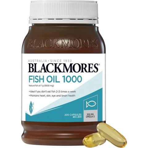 Viên uống bổ sung dầu cá Blackmores Fish Oil 1000mg Omega-3 200 viên
