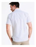 Kirkby Short Sleeve Print Shirt in White