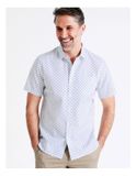 Kirkby Short Sleeve Print Shirt in White