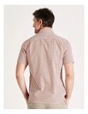 Melville Print Short Sleeve Shirt in Red