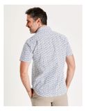 Killer Whale Print Short Sleeve Shirt in White
