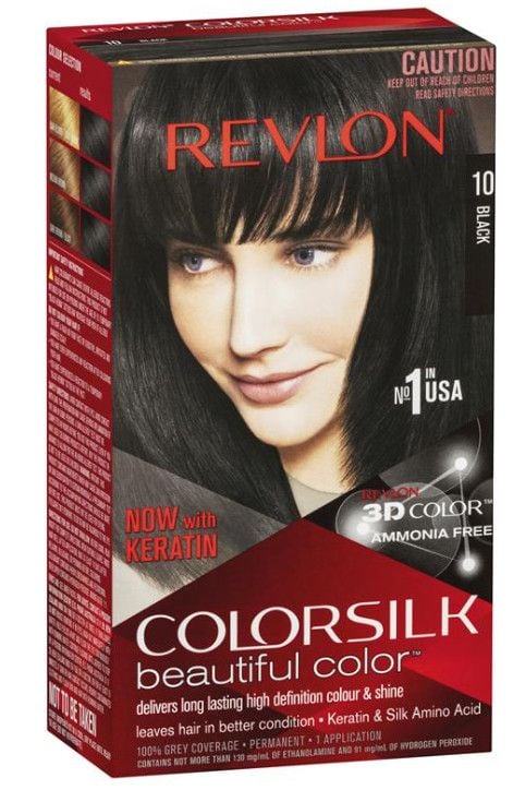 Thuốc nhuộm tóc màu đen Revlon ColorSilk 10 Black