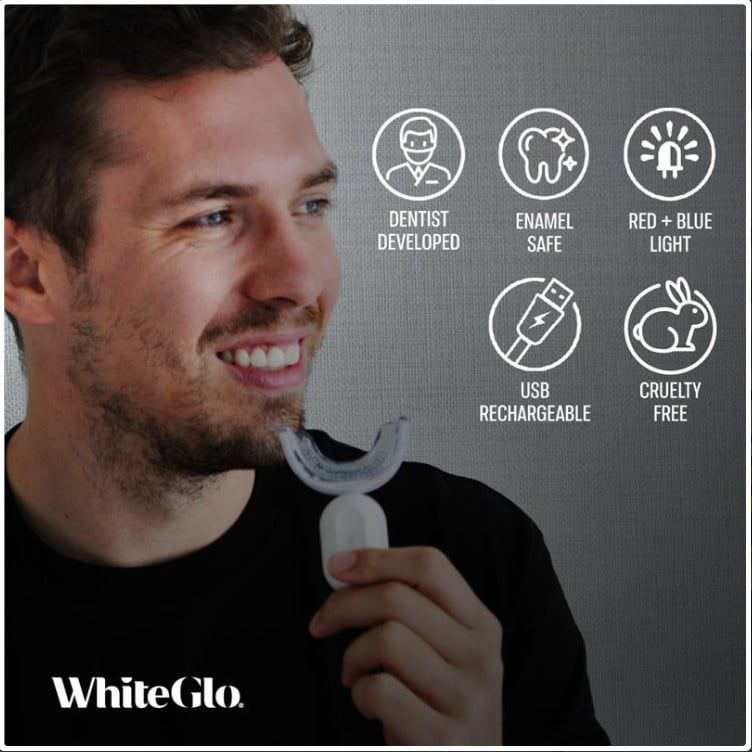 Bộ làm trắng răng White Glo Advanced Whitening Red & Blue Light Kit