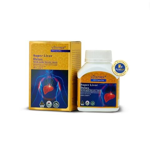 Viên uống thải độc gan Vitatree Super Liver Detox with Milk Thistle 38000 100 viên