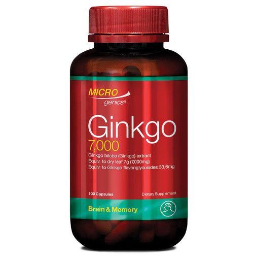 Viên uống bổ não Microgenics Ginkgo 7000 100 viên