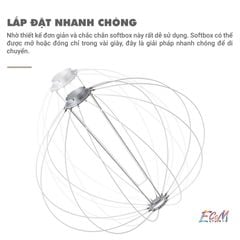 Softbox Cầu Godox 65cm CS-65D Collapsible Lantern Softbox dùng trong livestream và quay chụp chuyên nghiệp Ecom Studio