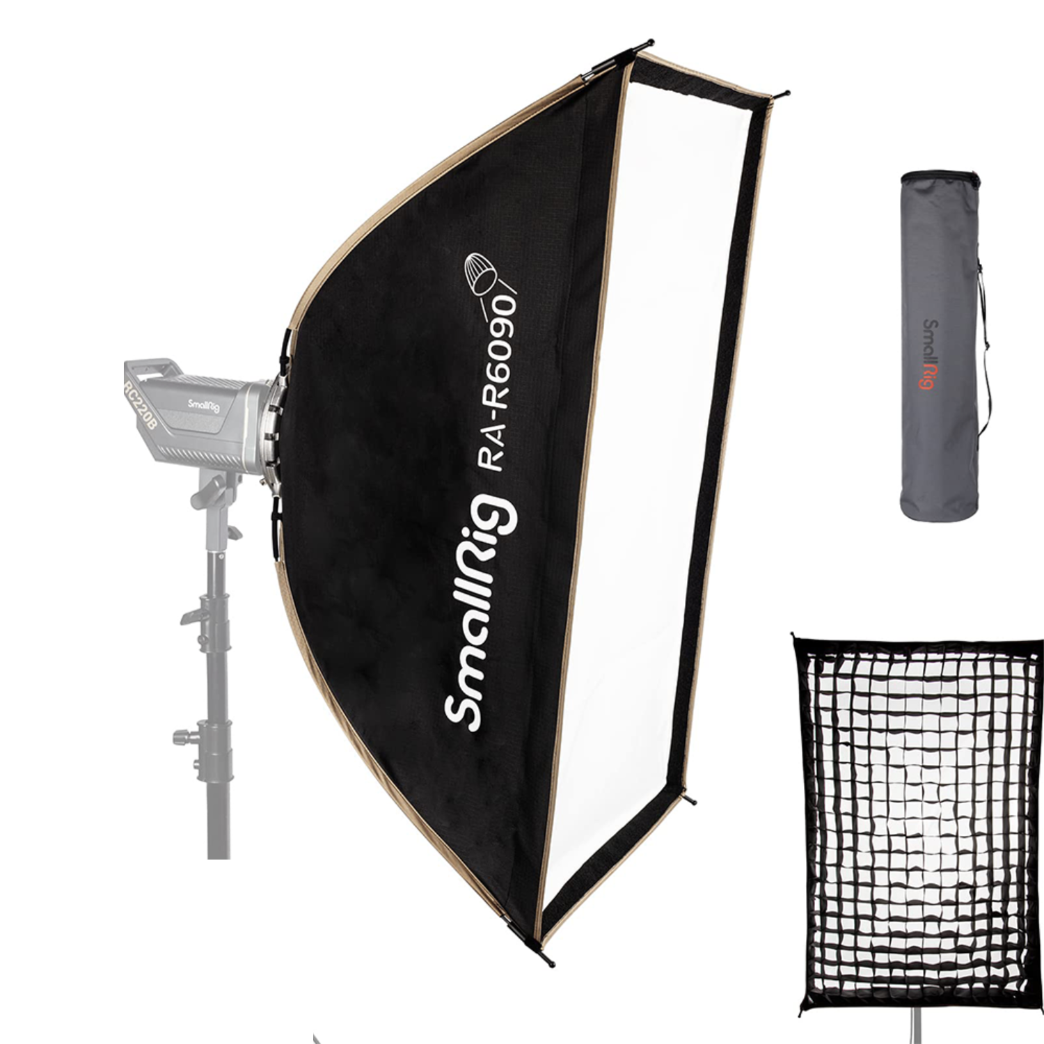 SmallRig RA-R6090 Strip Softbox 3930 - Loại hộp đèn mềm (softbox) dạng thanh thiết kế sử dụng đèn flash , Đèn LED trong nhiếp ảnh , Quay phim | Sử dụng trong studio chụp ảnh , Quay phim , Chụp video sản phẩm , Chân dung