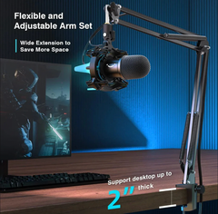 Fifine BM63 Boom Arm Stand 15,5'', Tải trọng lên đến 2kg