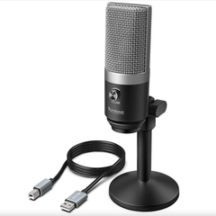 FIFINE K683A TYPE C USB MIC WITH A POP FILTER, A VOLUME DIAL, A MUTE BUTTON & A MONITORING JACK FOR RECORDING