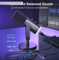 Fifine Ampligame AM8 RGB cổng USB/XLR