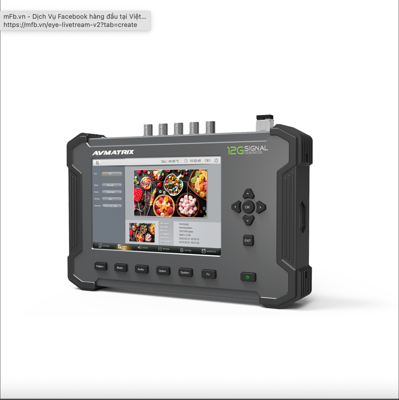 PG4K – 12G-SDI & 4K HDMI2.0 Pattern Generator - Thiết bị tạo ra tín hiệu mẫu (pattern) hỗ trợ chuẩn 12G-SDI , 4K HDMI2.0 | Sử dụng trong kiểm tra , đánh giá hệ thống truyền dẫn video