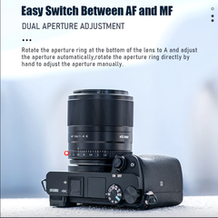 VILTROX AF56 F1.4E for Sony E-Mount - Ống kính dành cho máy ảnh sử dụng mount Sony E-Mount | Ống kính rộng , tự động lấy nét | Dùng cho chụp ảnh chân dung , cảnh đẹp