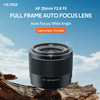 VILTROX AF 20mm F2.8 FE - Full Frame Dành cho Sony-E mount - Ống kính dành cho máy ảnh sử dụng mount Sony E-Mount , đặc biệt máy ảnh full frame | Tự động lấy nét | Dùng cho chụp ảnh chân dung , cảnh đẹp