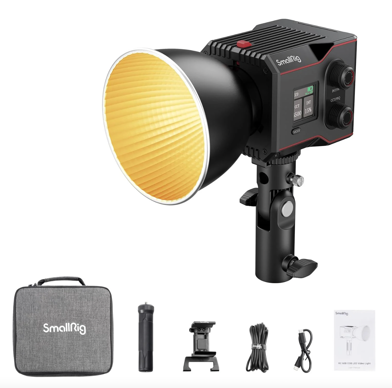 SmallRig RC 60B 4376 - Đèn COB Chuyên Nghiệp 63W, Tích Hợp Pin 3400mAh