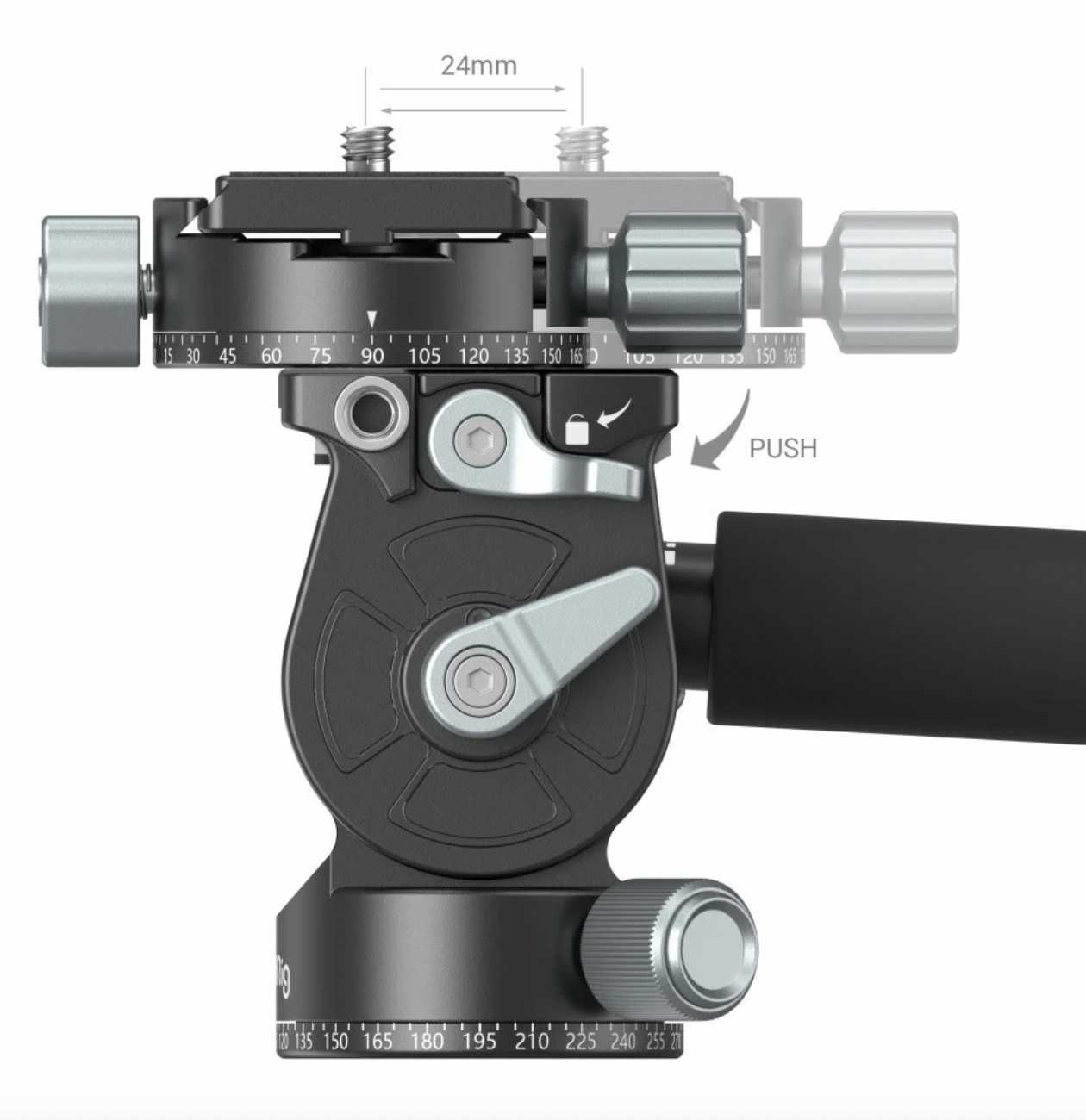 SmallRig 3457B - Lightweight Fluid Video Head - Bộ video chất lỏng sử dụng mượt mà , Xoay , Nghiêng máy ảnh | Dùng gắn vào đáy máy ảnh , Nhanh chóng lắp , Tháo máy ảnh khỏi đầu