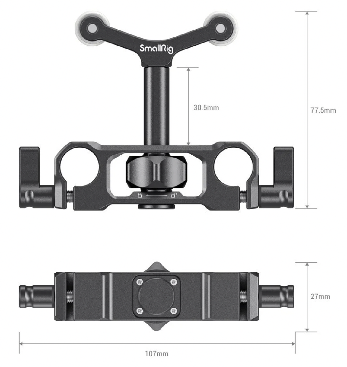 SmallRig 2727 - universal 15mm LWS rod mount lens support - Phụ kiện thiết kế cung cấp hỗ trợ ổn định , Các ống kính , Lắp trên hệ thống máy ảnh | Dùng hỗ trợ ống lens , Quá trình quay phim , Chụp ảnh