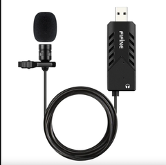 FIFINE K053 COMPUTER USB LAPEL MICROPHONE FOR SKYPE CALLS, CONFERENCING, DICTATING AND VOICE-OVER