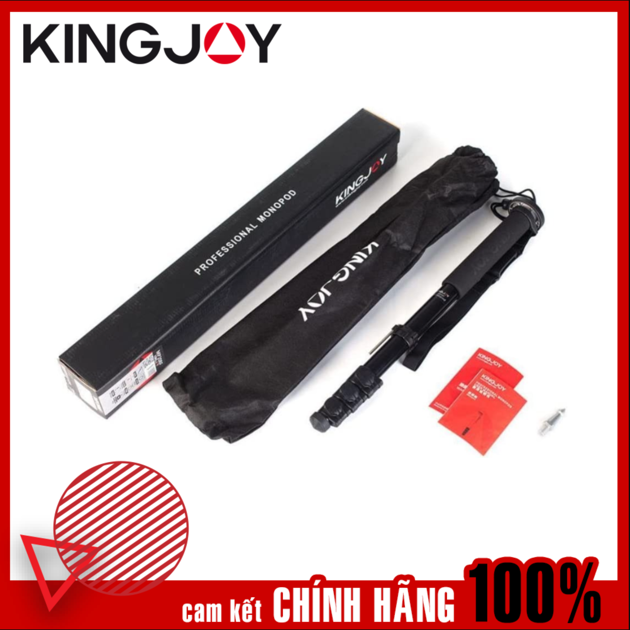 Gậy nối dài MP208 black Twist Lock Monopod – Chính Hãng KINGJOY