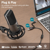 FIFINE T683 USB MICROPHONE BUNDLE WITH A MUTE BUTTON, A VOLUME DIAL & A MONITORING JACK FOR PC/MAC/MOBILE