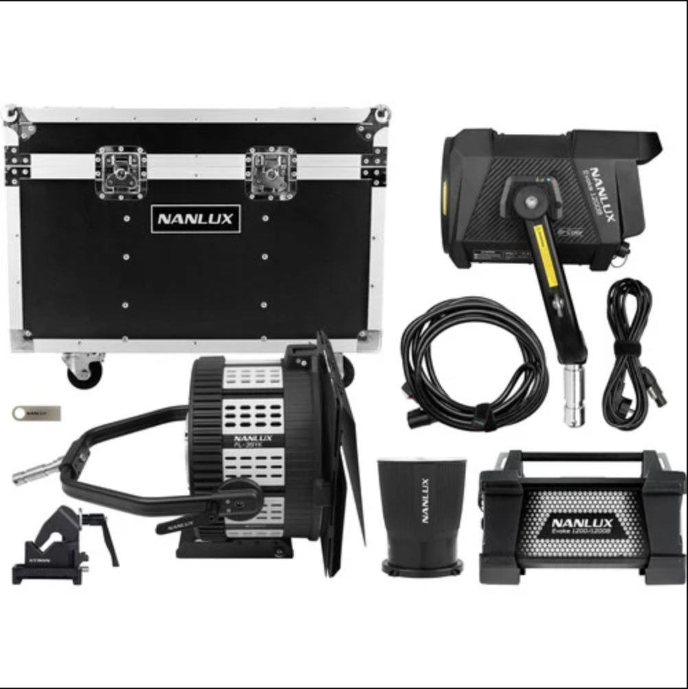 Nanlux Evoke 1200B LED with Fresnel Lens and Flight Case FL-35YK - Đèn LED chiếu sáng chuyên nghiệp | Dùng cho Quay phim , Chụp ảnh , Sản xuất Video , Livestream