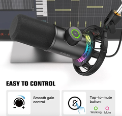 FIFINE K658 RGB - Mic thu âm Streaming, Podcasting cho Máy Tính/ PC
