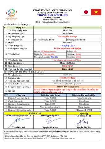 ĐƠN HÀNG MỚI CẦN 3 NAM GIA CÔNG TẤM KIM LOẠI thi tuyển tháng 09/2023 (Đủ form chốt ngày thi)