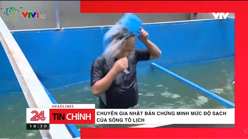  CHUYỂN ĐỘNG 24h VTV1 08/08/2019: CHUYÊN GIA NHẬT BẢN CHỨNG MINH MỨC ĐỘ SẠCH CỦA SÔNG TÔ LỊCH 