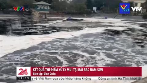 【BÃI RÁC NAM SƠN】XỬ LÝ MÙI HÔI THỐI HỒ CHỨA NƯỚC RỈ RÁC