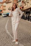  BKD090W41-BỘ KATE DÀI CAO CẤP KẾT HỢP GIỮA SỢI RAYON VÀ SỢI COTTON VỚI HỌA TIẾT BÔNG NHÍ NHẸ NHÀNG CHÀO XUÂN 