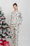  BKD180W41-BỘ DÀI TAY CỔ TRÒN CHẤT KATE, HỌA TIẾT ĐẶC TRƯNG CHO NOEL 