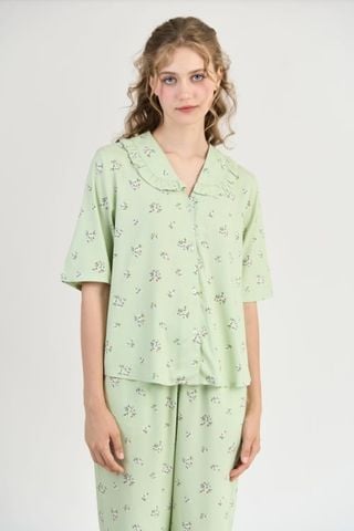 BKL03S5K02-BỘ LỬNG TOLE  VỚI THIẾT KẾ CỔ LÁ SEN ĐIỂM NHẤN BÈO CỔ MANG PHONG CÁCH NHẸ NHÀNG, NỮ TÍNH VÀ THOÁNG MÁT 