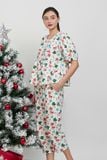  BKL140W41-BỘ LỬNG TAY PHỒNG CHẤT KATE , HỌA TIẾT ĐẶC TRƯNG CHO NOEL 