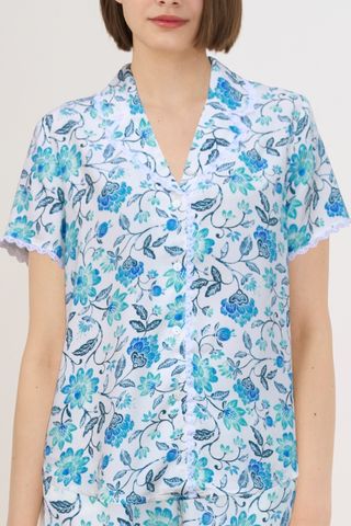 BKL163W44-BỘ TOLE LỬNG CỔ PIJAMA VỚI ĐIỂM NHẤN REN NỔI BẬT MANG ĐẾN SỰ THOẢI MÁI VÀ THOÁNG MÁT. 