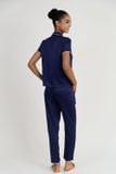  BSD012W42-BỘ DÀI  SATIN CỔ PIJAMA VỚI CHẤT LIỆU MỀM MỊN, MÁT MẺ MANG LẠI CẢM GIÁC THOẢI MÁI VÀ SANG TRỌNG KHI MẶC. 