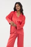  BSD070W42-BỘ SATIN DÀI CAO CẤP CỔ PIJAMA VỚI MÀU SẮC ĐỎ MANG NÉT SANG TRỌNG VÀ NỔI BẬT CHO MÙA TẾT. 