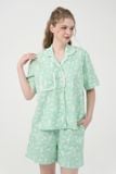  BSK011W44-BỘ KATE SHORT VỚI THIẾT KẾ  CỔ PIJAMA, PHỐI REN TRANG TRÍ NỔI BẬT  MANG LẠI VẺ ĐẸP NHẸ NHÀNG VÀ NỮ TÍNH 