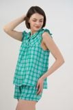  BSK014S33-BỘ KATE SHORT THIẾT KẾ CỔ SEN VÀ PHỐI TAY BÈO XINH XẮN VỚI HỌA TIẾT CARO TẠO CẢM GIÁC THOẢI MÁI VÀ TƯƠI TRẺ. 