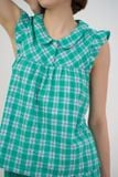  BSK014S33-BỘ KATE SHORT THIẾT KẾ CỔ SEN VÀ PHỐI TAY BÈO XINH XẮN VỚI HỌA TIẾT CARO TẠO CẢM GIÁC THOẢI MÁI VÀ TƯƠI TRẺ. 