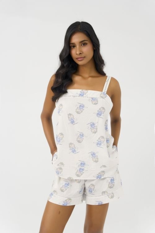  BSK034W31-BỘ KATE SHORT 2 DÂY TO BẢNG, PHỐI REN TRANG TRÍ NỔI BẬT TẠO CẢM GIÁC THOẢI MÁI KHI MẶC 