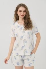 BSK054W31-BỘ SHORT KATE THIẾT KẾ CỔ LÁ SEN VỚI ĐIỂM NHẤN RODE NỔI BẬT TẠO CẢM GIÁC THOẢI MÁI VÀ TRẺ TRUNG.
