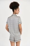  BSS019S42-BỘ SHORT SATIN CỔ PIJAMA VỚI CHẤT LIỆU MỀM MỊN, MÁT MẺ MANG LẠI CẢM GIÁC THOẢI MÁI VÀ SANG TRỌNG KHI MẶC. 