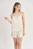  BSS01S5S30-BỘ SATIN SHORT VỚI THIẾT KẾ 2 DÂY QUYẾN RŨ, MANG LẠI CẢM GIÁC MỀM MẠI VÀ THOÁNG MÁT. 