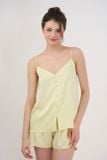  BSS030S52-BỘ SHORT SATIN 2 DÂY MÀU VÀNG MANG PHONG CÁCH SANG TRỌNG, QUYẾN RŨ  PHÙ HỢP CHO MÙA HÈ . 