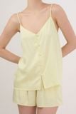  BSS030S52-BỘ SHORT SATIN 2 DÂY MÀU VÀNG MANG PHONG CÁCH SANG TRỌNG, QUYẾN RŨ  PHÙ HỢP CHO MÙA HÈ . 